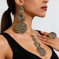 Chunky Punk Party Leopard Jewelry Set