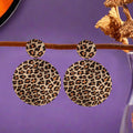 Leopard Print Drop Earrings