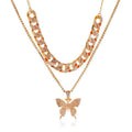 2Pcs Set Exaggerated Inlaid Retro Set- Gold