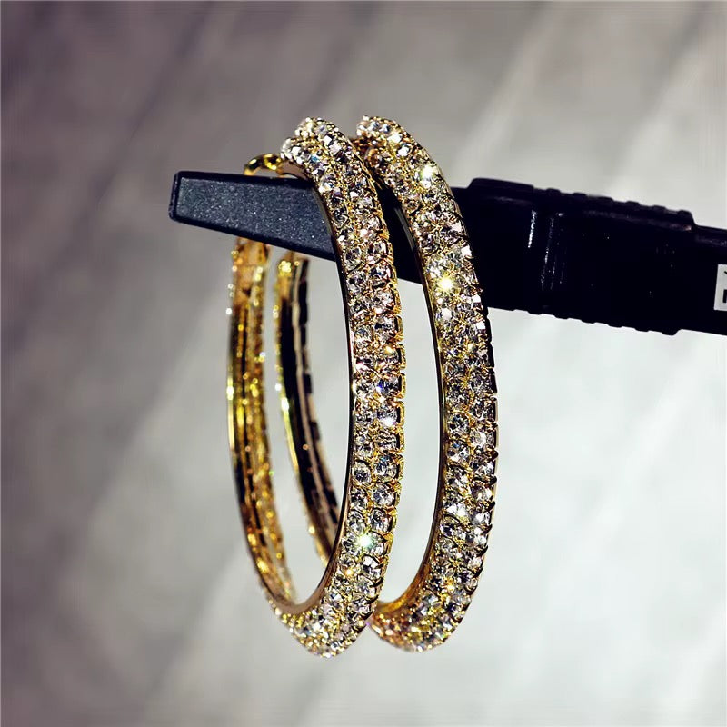 CAOSHI Bijoux Geometric Rhinestone Earring