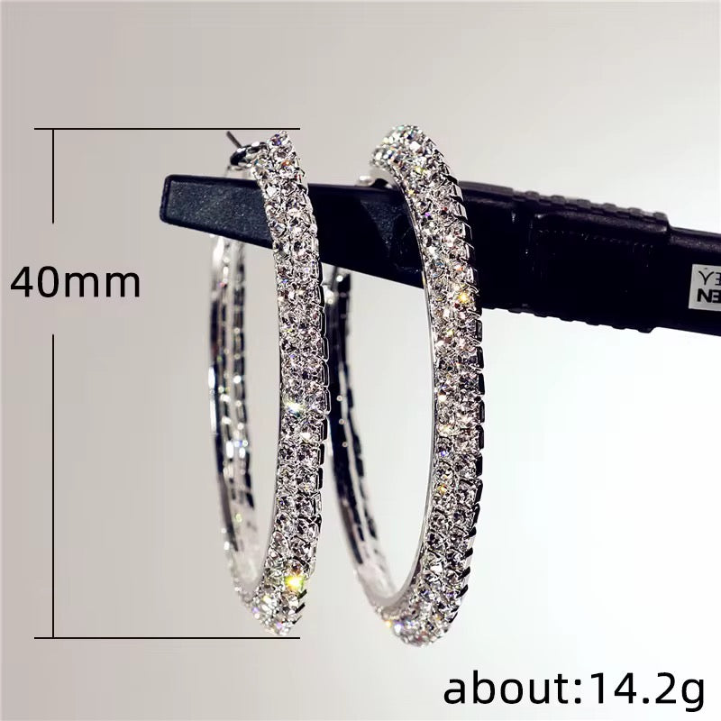 CAOSHI Bijoux Geometric Rhinestone Earring
